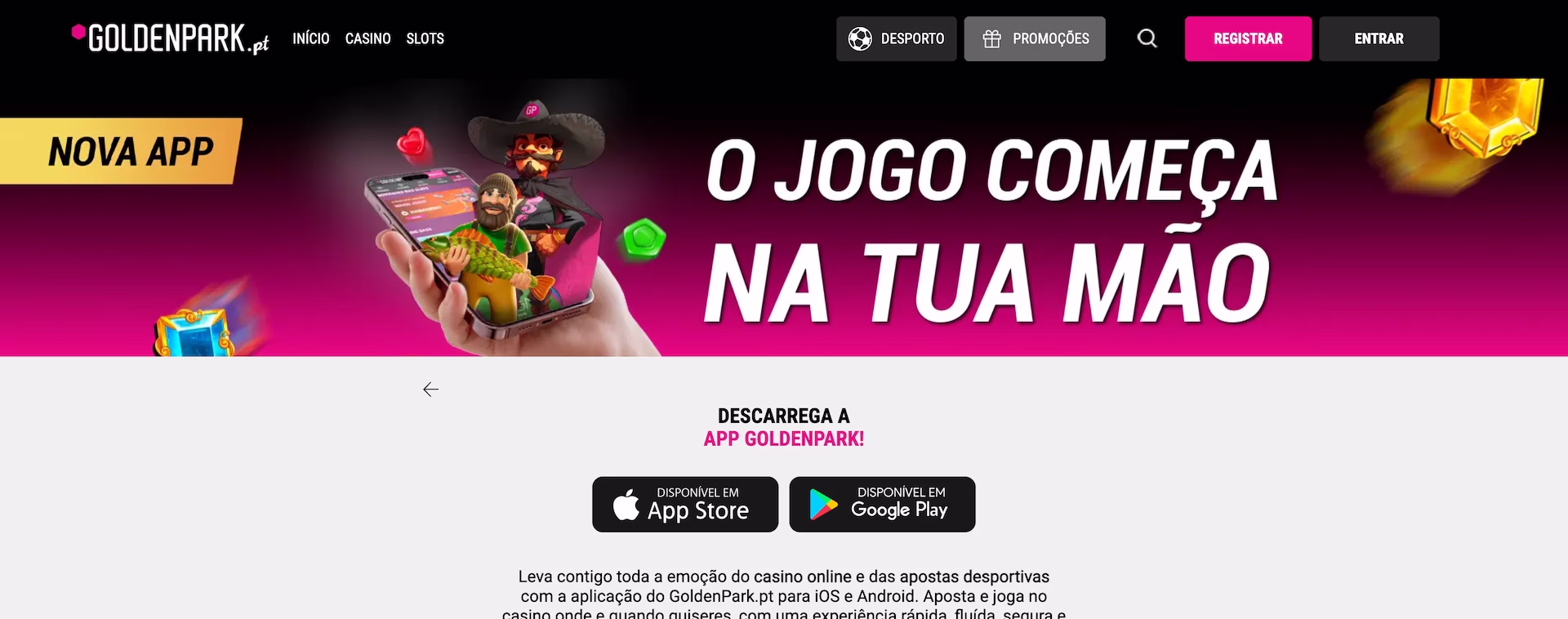 GoldenPark App on Android